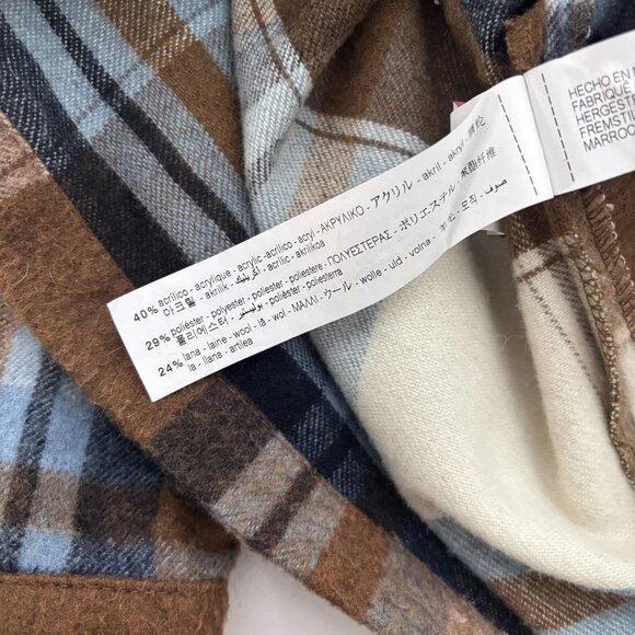 Zara Plaid Shacket Oversized Lumberjack Button Shirt Jacket Plaid M Cabincore - Picture 8 of 8